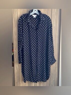 NWOT! Nipon Black & White Print Studio Duster | 16W